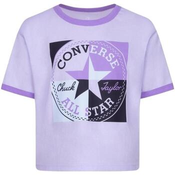 textil Niño Camisetas manga corta Converse 4CD413-P8V Violeta