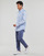 textil Hombre Camisas manga larga Polo Ralph Lauren CHEMISE AJUSTEE EN POPLINE DE COTON COL BOUTONNE Azul / Blanco