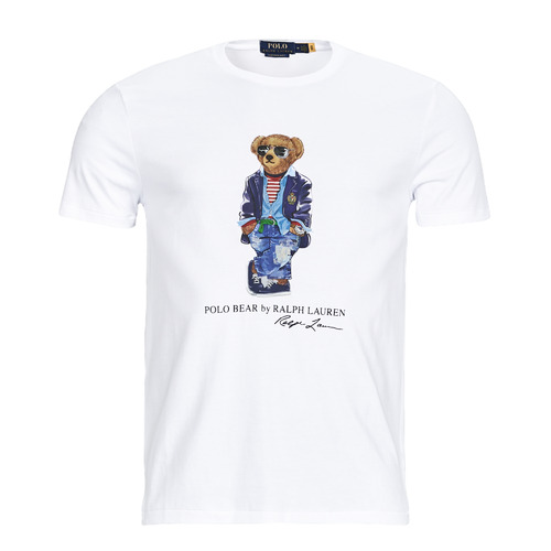 textil Hombre Camisetas manga corta Polo Ralph Lauren T-SHIRT AJUSTE EN COTON REGATTA BEAR Blanco