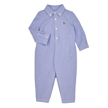 textil Niño Pijama Polo Ralph Lauren SOLID CVRALL-ONE PIECE-COVERALL Azul / Celeste