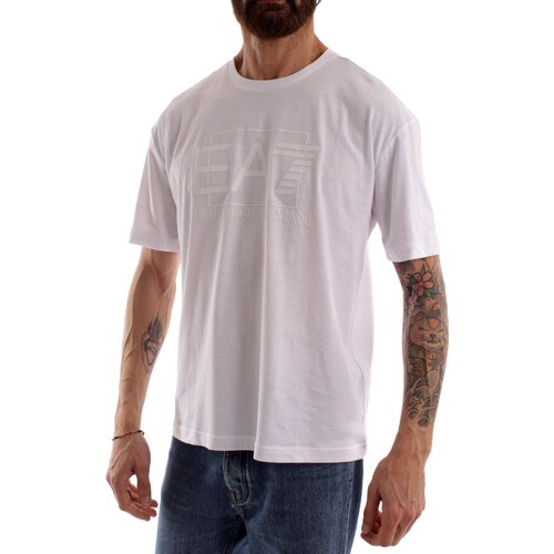 textil Hombre Camisetas manga corta Emporio Armani EA7 3RPT09 Blanco