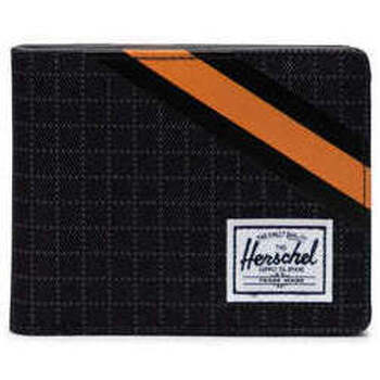Bolsos Cartera Herschel Roy RFID Black Grid/Gargoyle/Sun Orange Negro