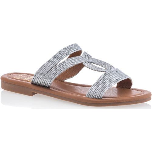 Zapatos Mujer Zuecos (Mules) Nomade Paradise Zuecos Mujer Gris Plata
