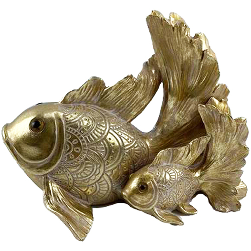 Casa Figuras decorativas Signes Grimalt Adorno sobremesa peces Oro