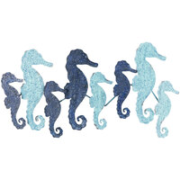 Casa Figuras decorativas Signes Grimalt Adorno pared caballitos mar Azul
