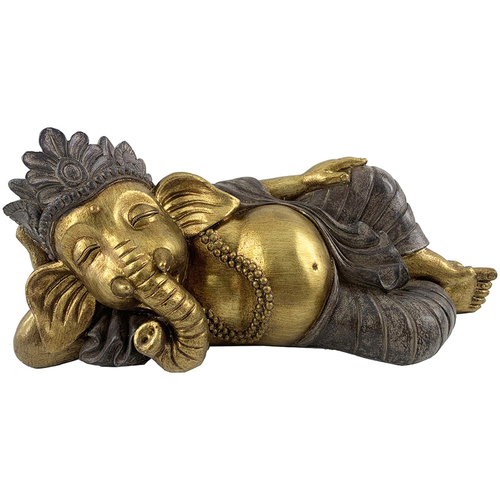 Casa Figuras decorativas Signes Grimalt Figura Ganesha acostada Oro