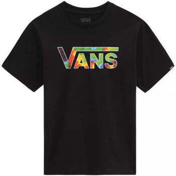 textil Niño Camisetas manga corta Vans T-Shirt  By Classic Logo Black/spiral Tie Dye Negro