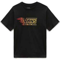 textil Niño Tops y Camisetas Vans T-Shirt  BY Metallic Flame Ss Black - Kids Negro