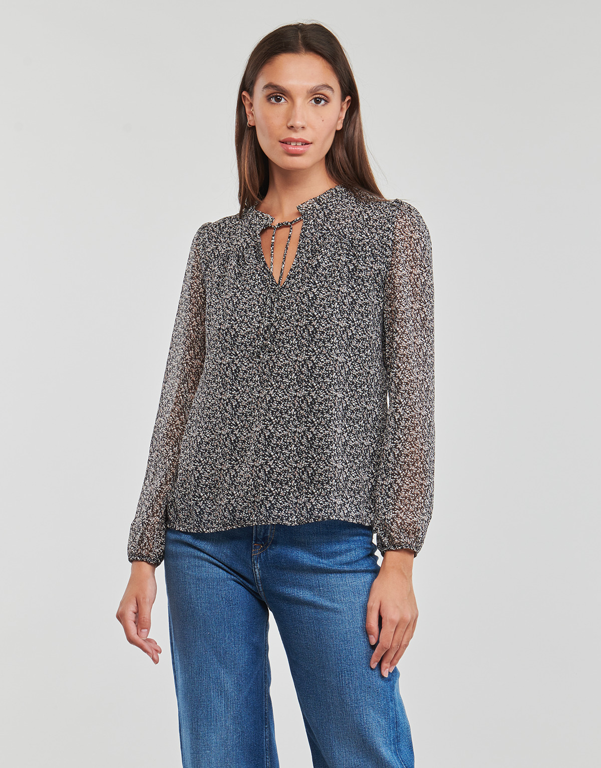 textil Mujer Tops / Blusas Only ONLDITSY L/S BLOUSE WVN Negro