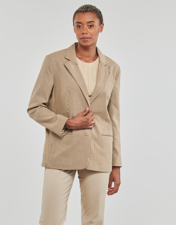 textil Mujer Chaquetas / Americana Only ONLMOLLY L/S OVS CHECK BLAZER TLR Beige