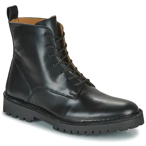 Zapatos Hombre Botas de caña baja Selected SLHRICKY LEATHER LACE-UP BOOT Negro