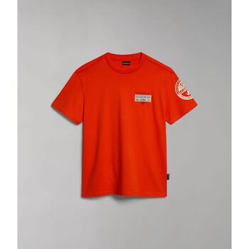 textil Hombre Tops y Camisetas Napapijri S-AMUNDSEN NP0A4H6B-R05 CHERRY RED Rojo