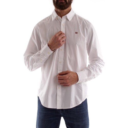 textil Hombre Camisas manga larga Napapijri NP0A4H1E Blanco