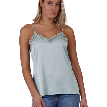 textil Mujer Tops / Blusas Admas Camiseta de tirantes Puntilla Escote Verde