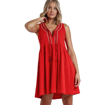 textil Mujer Vestidos Admas Vestido de verano White Paisley Rojo