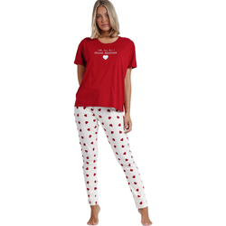 textil Mujer Pijama Admas Pijama pantalón camiseta Dans Mon Coeur Rojo