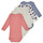 textil Niños Pijama Petit Bateau BODY US ML BALEINE PACK X5 Multicolor