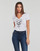 textil Mujer Camisetas manga corta Ikks BX10575 Blanco