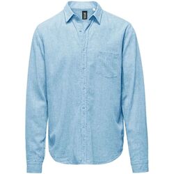 textil Hombre Camisas manga larga Bomboogie SM7880 T LITP-23 DUSTY SKY BLUE Azul