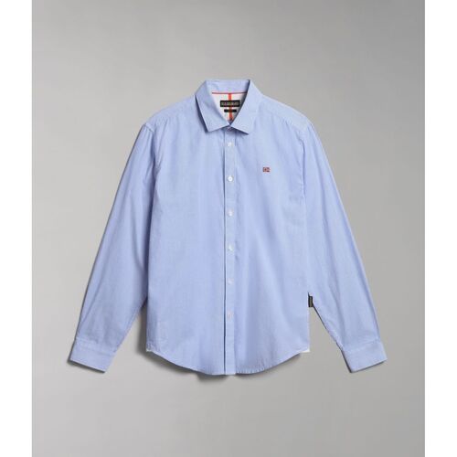 textil Hombre Camisas manga larga Napapijri G-GRAIE NP0A4H1E-42S STRIPE Azul