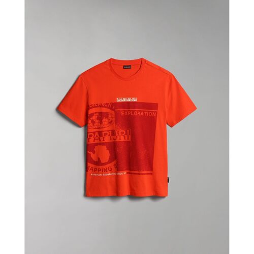 textil Hombre Tops y Camisetas Napapijri S-MANTA NP0A4H2C-R05 RED CHERRY Rojo