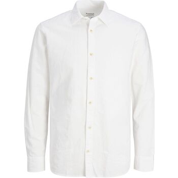 textil Hombre Camisas manga larga Jack & Jones 12220134 SUMMER-WHITE Blanco
