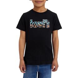 textil Niño Tops y Camisetas Levi's LVB OMBRE CHECKERED POSTER TEE Negro