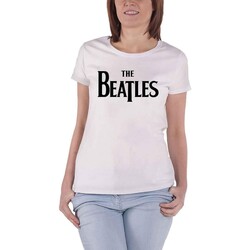 textil Mujer Camisetas manga larga The Beatles RO423 Blanco