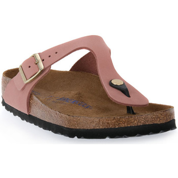 Zapatos Mujer Zuecos (Mules) Birkenstock GIZEH OLD ROSE NOUBUCK CALZ N Rosa