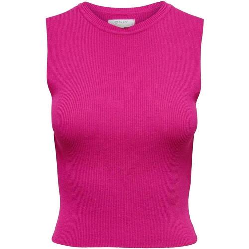 textil Mujer Tops y Camisetas Only ONLMAJLI S/L TOP KNT NOOS Rosa