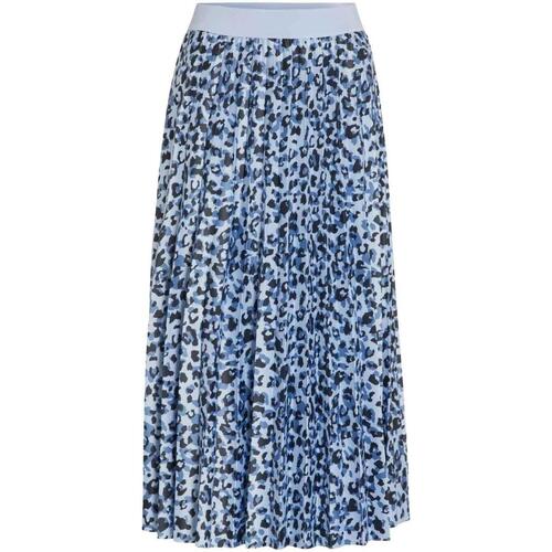 textil Mujer Faldas Vila VINITBAN PRINT SKIRT/SU Azul
