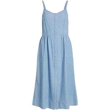 textil Mujer Vestidos Vila VIZIA STRAP MIDI DENIM DRESS Azul