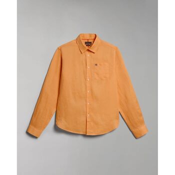 textil Hombre Camisas manga larga Napapijri G-CRETON NP0A4H1C-A57 ORANGE MOCK Naranja