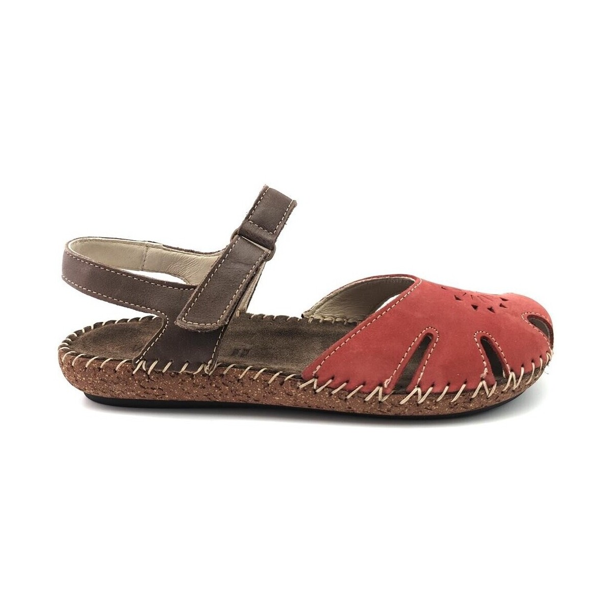 Zapatos Mujer Sandalias Walk & Fly SANDALIA WALK & FLY 7261-457101 PIEL ROJA-MARRON Rojo