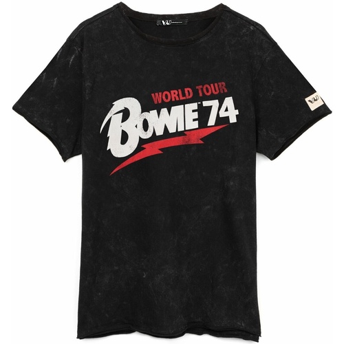 textil Camisetas manga larga David Bowie 1974 World Tour Negro