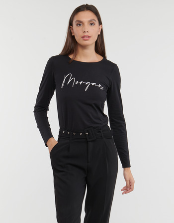 textil Mujer Camisetas manga larga Morgan TBRANDO Negro