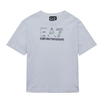 textil Niño Camisetas manga corta Emporio Armani EA7 VISIBILITY TSHIRT Blanco