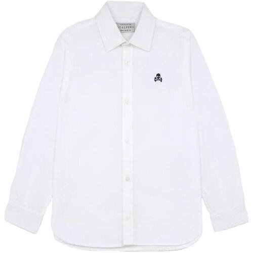 textil Niño Camisas manga larga Scalpers 32453 WHITE Blanco