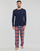 textil Hombre Pijama Polo Ralph Lauren L/S PJ SLEEP SET Azul / Rojo