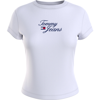 textil Mujer Camisetas manga corta Tommy Hilfiger CAMISETA ESSENTIAL LOGO  MUJER Blanco