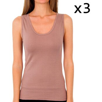 textil Mujer Camisetas sin mangas Abanderado 4588-VISON Marrón