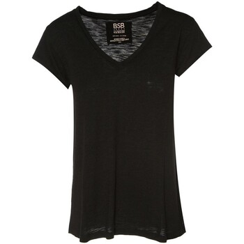 textil Mujer Tops y Camisetas Bsb CAMISETA  049 210001 BLACK Multicolor