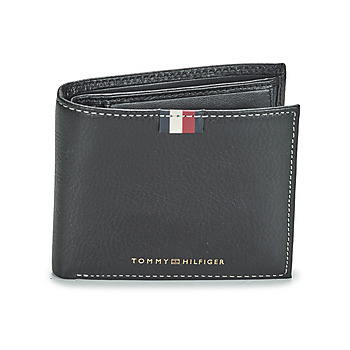 Bolsos Hombre Cartera Tommy Hilfiger TH CORP LEATHER CC AND COIN Negro
