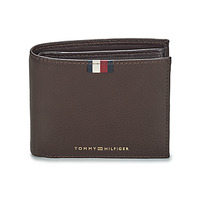 Bolsos Hombre Cartera Tommy Hilfiger TH CORP LEATHER CC AND COIN Marrón