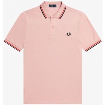 textil Hombre Polos manga corta Fred Perry POLO TWIN TIPPED  HOMBRE Rosa
