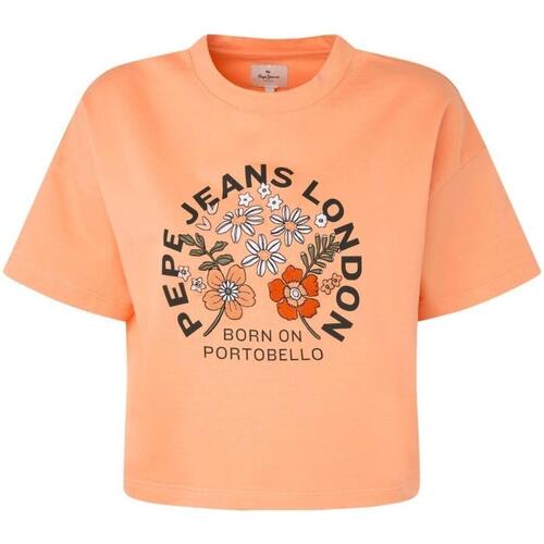 textil Mujer Camisetas manga corta Pepe jeans PL581305 Naranja
