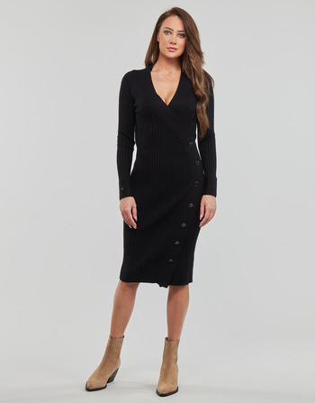 Guess LS CECILE BODYCON DRESS Negro