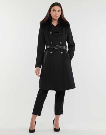 textil Mujer Abrigos Guess PATRICE BELTED COAT Negro