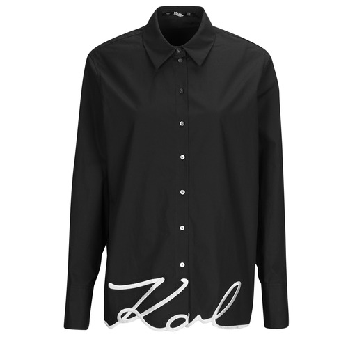 textil Mujer Camisas Karl Lagerfeld KARL HEM SIGNATURE SHIRT Negro