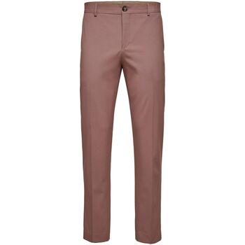 textil Hombre Pantalones Selected 16088564 SLIM-LIAM-MAUVE SHADOW Violeta